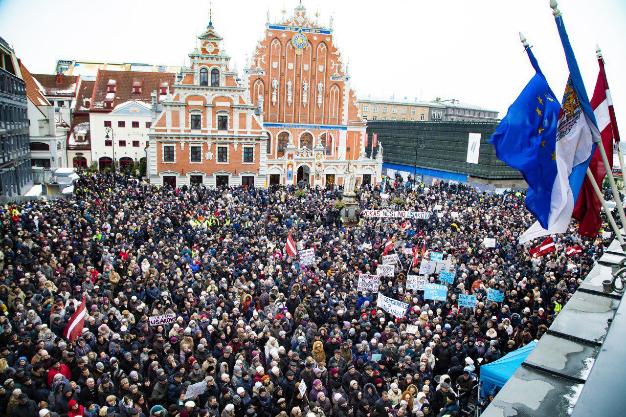 Rīgas mēra Nila Ušakova uzruna mītiņā par rīdzinieku tiesībām pašiem lemt, kas pārvalda pilsētu
